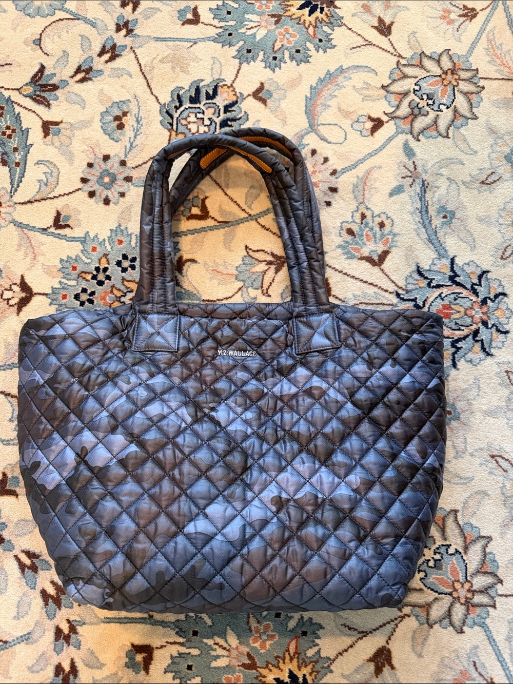 MZ Wallace Quilted Navy Tote